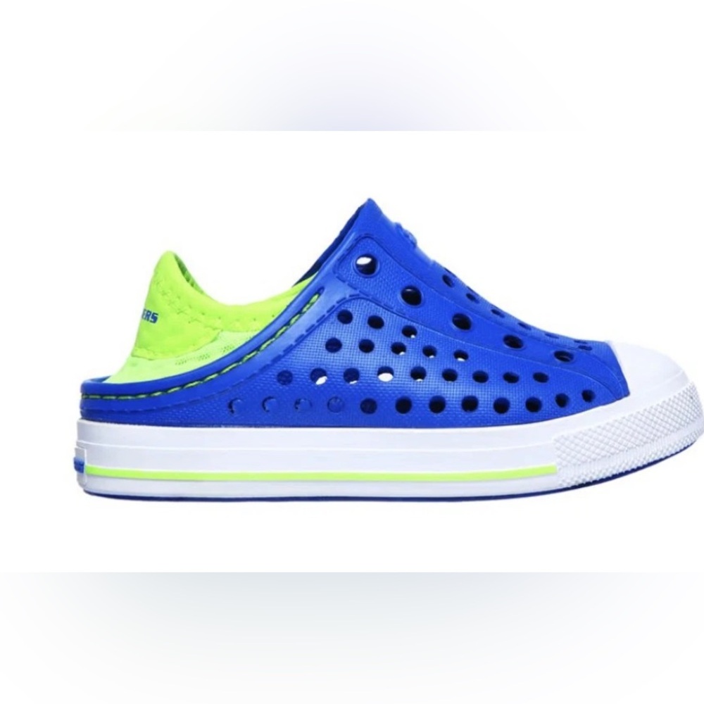 Skechers Guzman Aqua Surge Water Shoes Blue/Lime Kids Sz 11 NWT